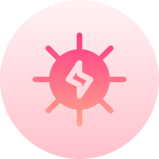 太陽エネルギー Basic Gradient Circular icon