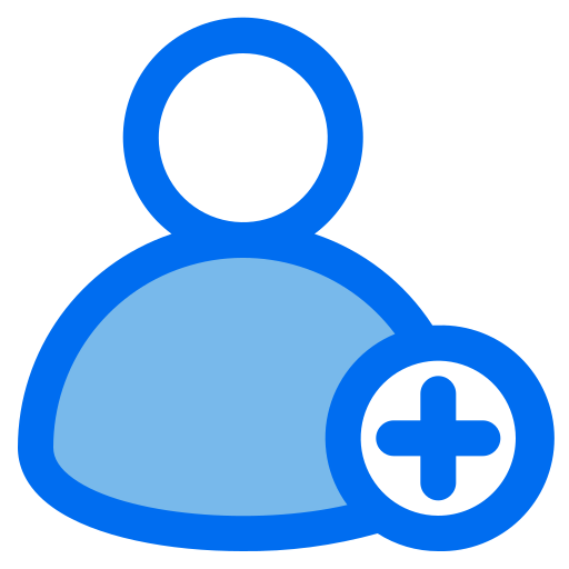 友人を追加する Generic Blue icon