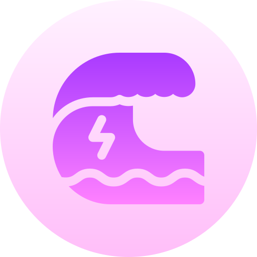 Wave Basic Gradient Circular icon
