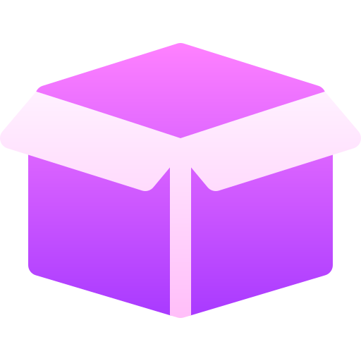 Open box Basic Gradient Gradient icon