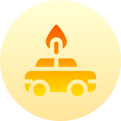 Electric car Basic Gradient Circular icon