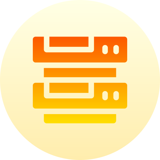 server Basic Gradient Circular icon