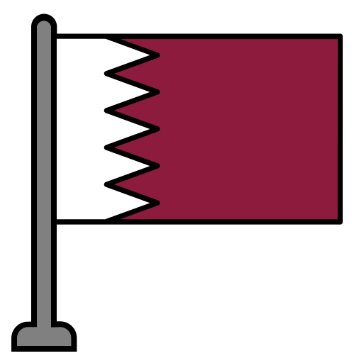 Qatar Generic Outline Color icon