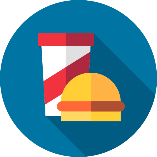fast food Flat Circular Flat Icône