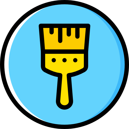 pinsel malen Basic Miscellany Yellow icon