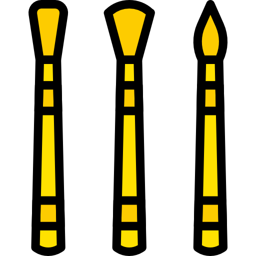 Paint brush Basic Miscellany Yellow icon
