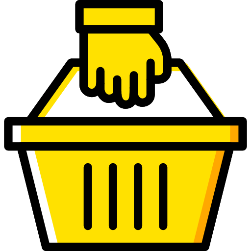 winkelmandje Basic Miscellany Yellow icoon