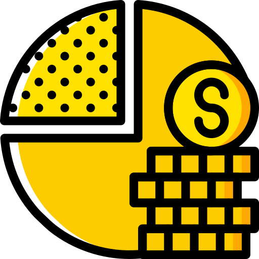 kuchendiagramm Basic Miscellany Yellow icon