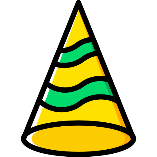 chapeau de fête Basic Miscellany Yellow Icône