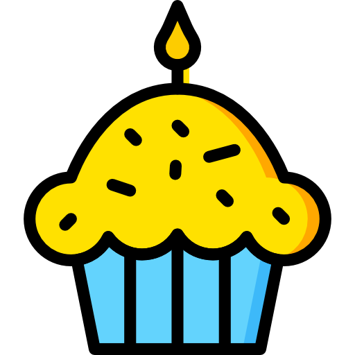 Cupcake Basic Miscellany Yellow icon