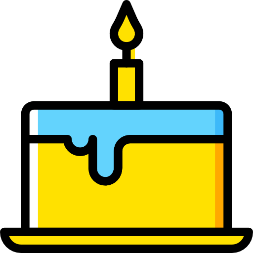 Birthday cake Basic Miscellany Yellow icon