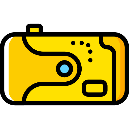 câmera fotografica Basic Miscellany Yellow Ícone