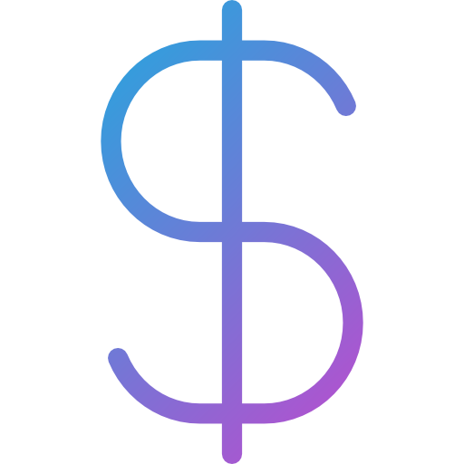 simbolo del dollaro Dreamstale Gradient icona