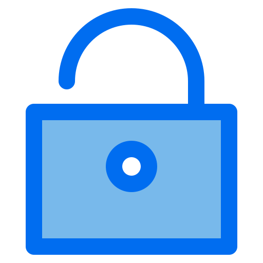 cerradura abierta Generic Blue icono
