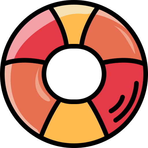anillo de goma Generic Outline Color icono