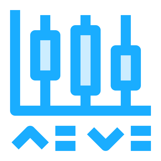 Candlestick chart Generic Blue icon