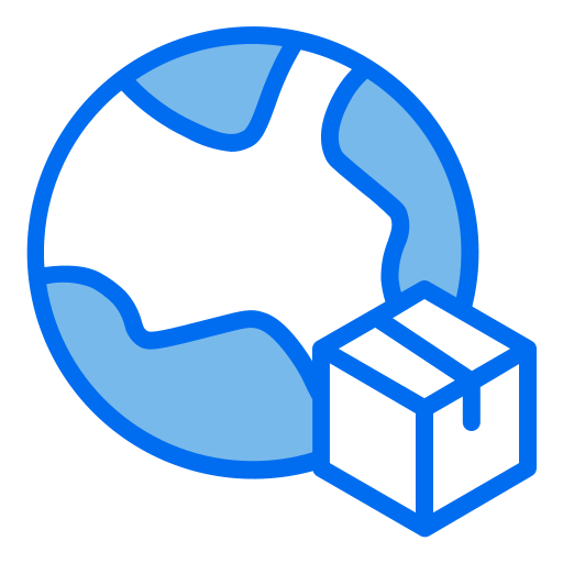 Shipping box Generic Blue icon