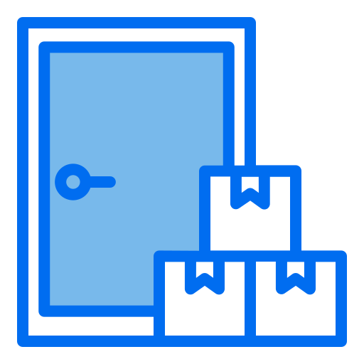 문 배달 Generic Blue icon