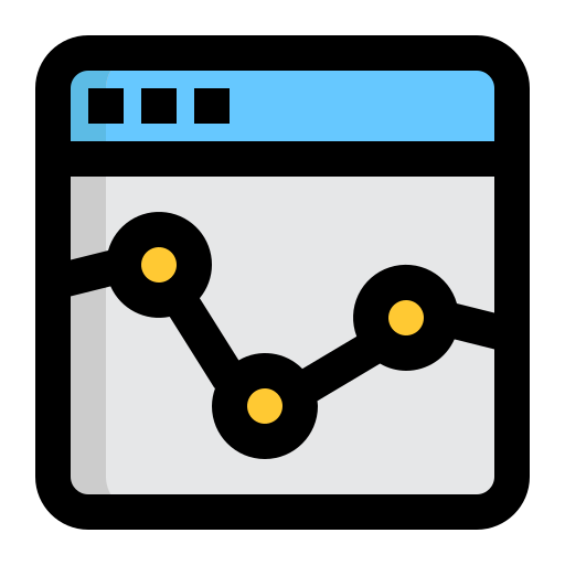 Online graph Generic Outline Color icon