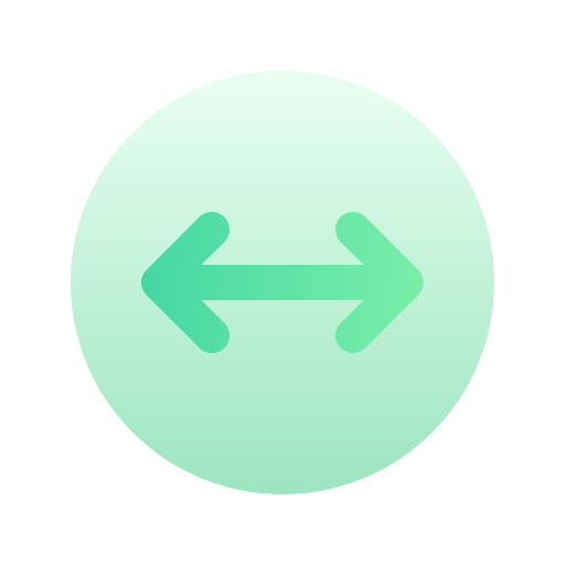 Right and left Generic Flat Gradient icon