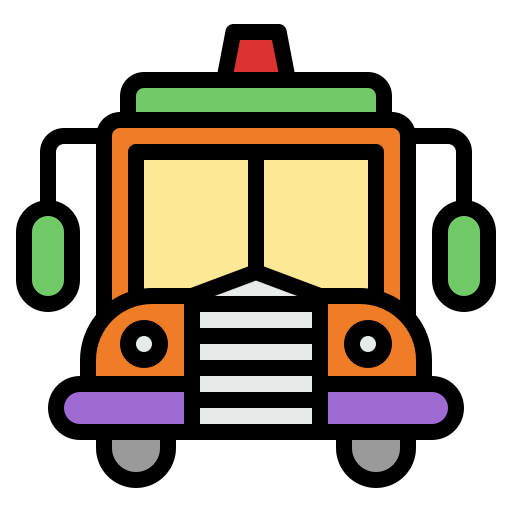 スクールバス Generic Outline Color icon