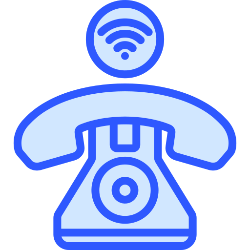 오래된 전화 Generic Blue icon