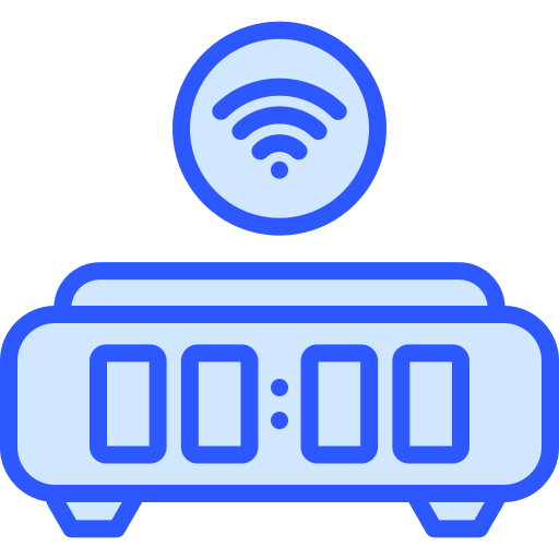 Digital alarm clock Generic Blue icon
