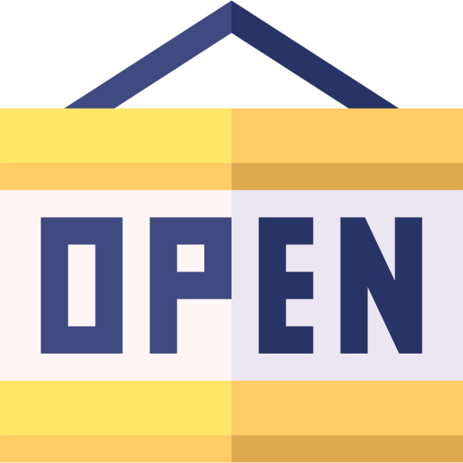 Open Basic Straight Flat icon
