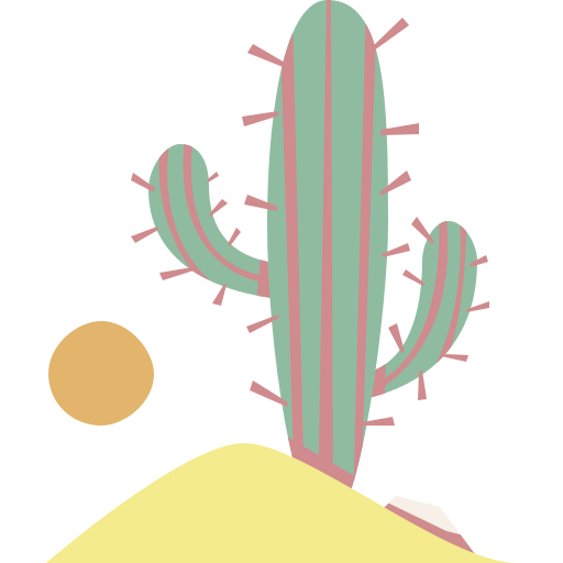 cactus Cartoon Flat icona