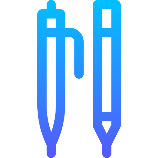 schreibwaren Basic Gradient Lineal color icon