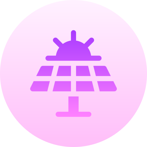 zonnepaneel Basic Gradient Circular icoon