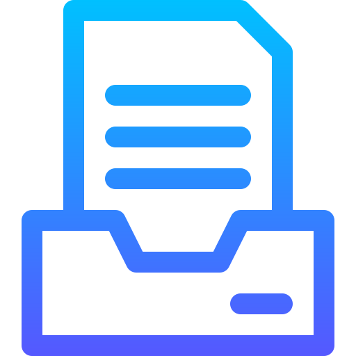 Inbox Basic Gradient Lineal color icon