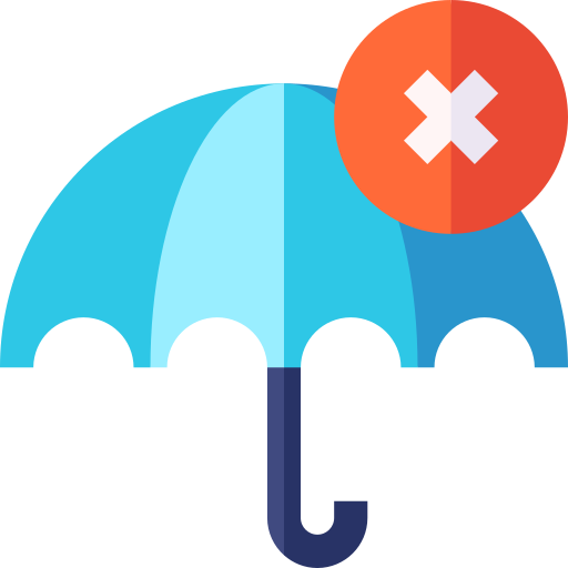 No umbrella Basic Straight Flat icon