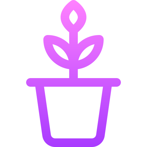 Plant pot Basic Gradient Lineal color icon