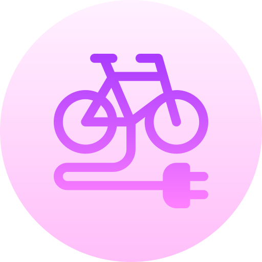 bicyclette Basic Gradient Circular Icône