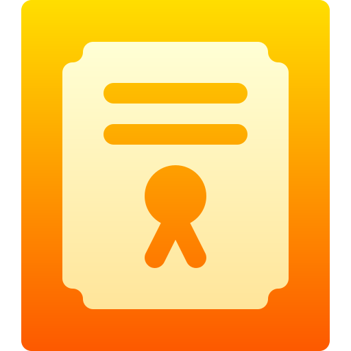 zertifikat Basic Gradient Gradient icon