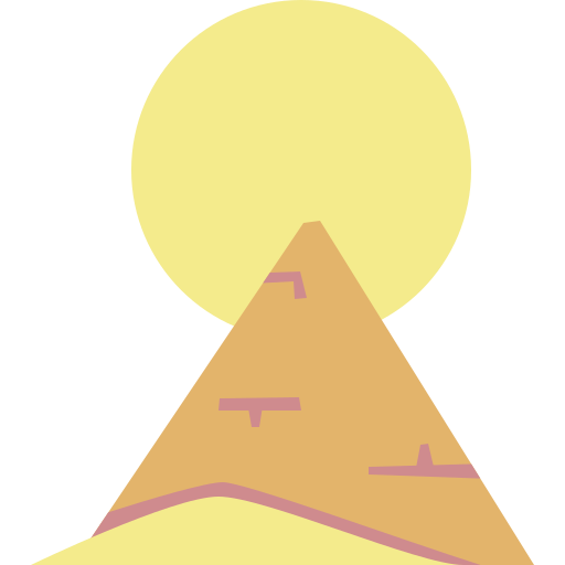 piramide Cartoon Flat icona