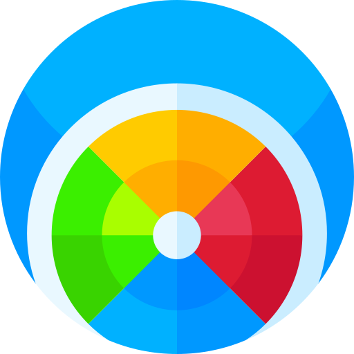 kleurenwiel Geometric Flat Circular Flat icoon