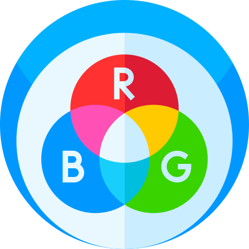 rgb Geometric Flat Circular Flat иконка