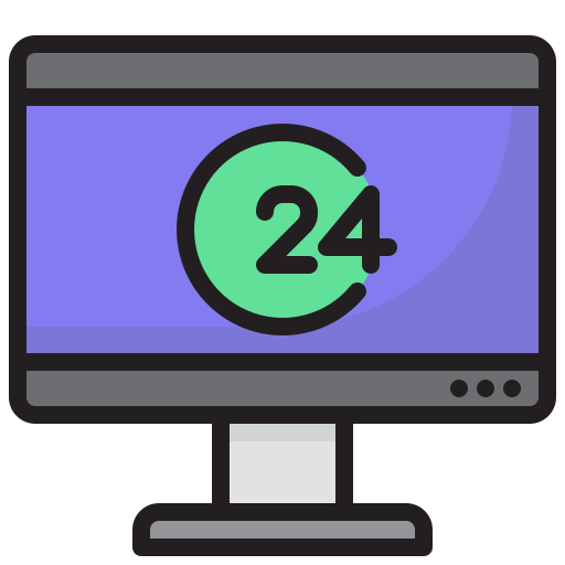 24 часовая поддержка Toempong Lineal color иконка