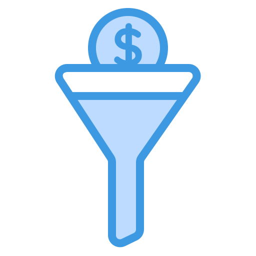 Sales funnel Generic Blue icon