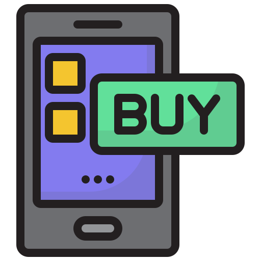 Мобильный шоппинг Toempong Lineal color иконка