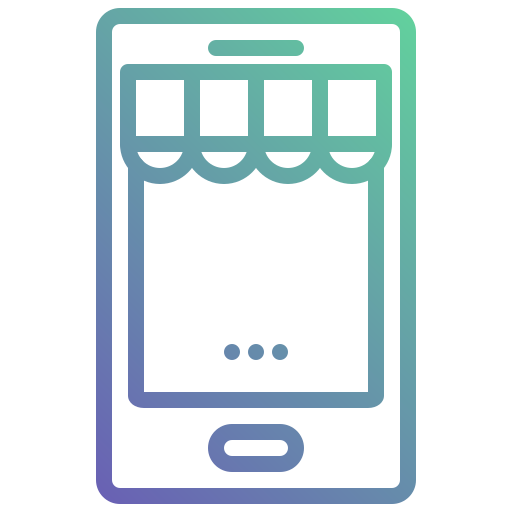mobiele winkel Toempong Gradient icoon