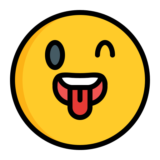 Winking Generic Outline Color icon
