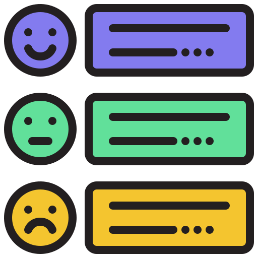 Feedback Toempong Lineal color icon