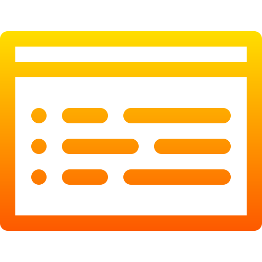 programación Basic Gradient Lineal color icono