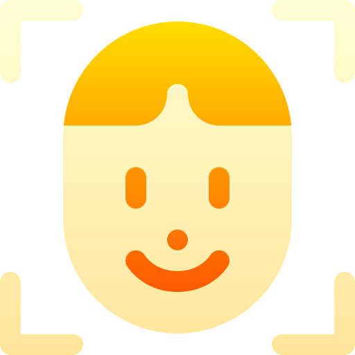 rozpoznawanie twarzy Basic Gradient Gradient ikona