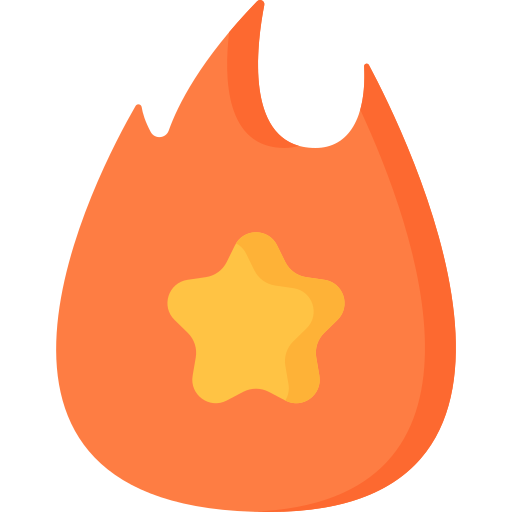 en llamas Special Flat icono