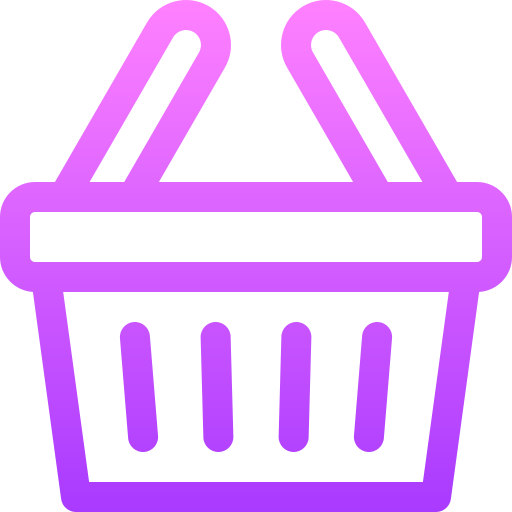 cesta de la compra Basic Gradient Lineal color icono
