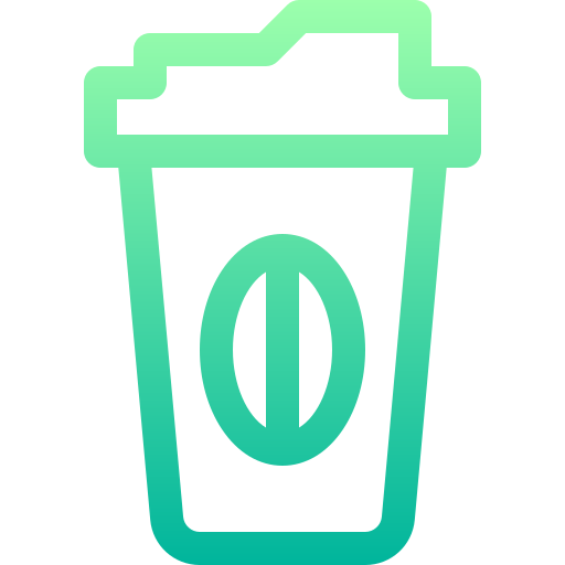 Кофе Basic Gradient Lineal color иконка